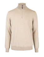 Half Zip Tröja Merinoull Beige 3XL