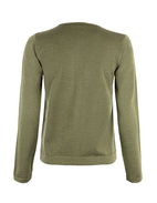 Cardigan Rundhals Olive Green