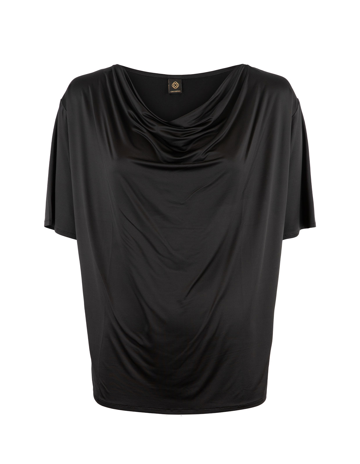 Top Waterfall Neck Black