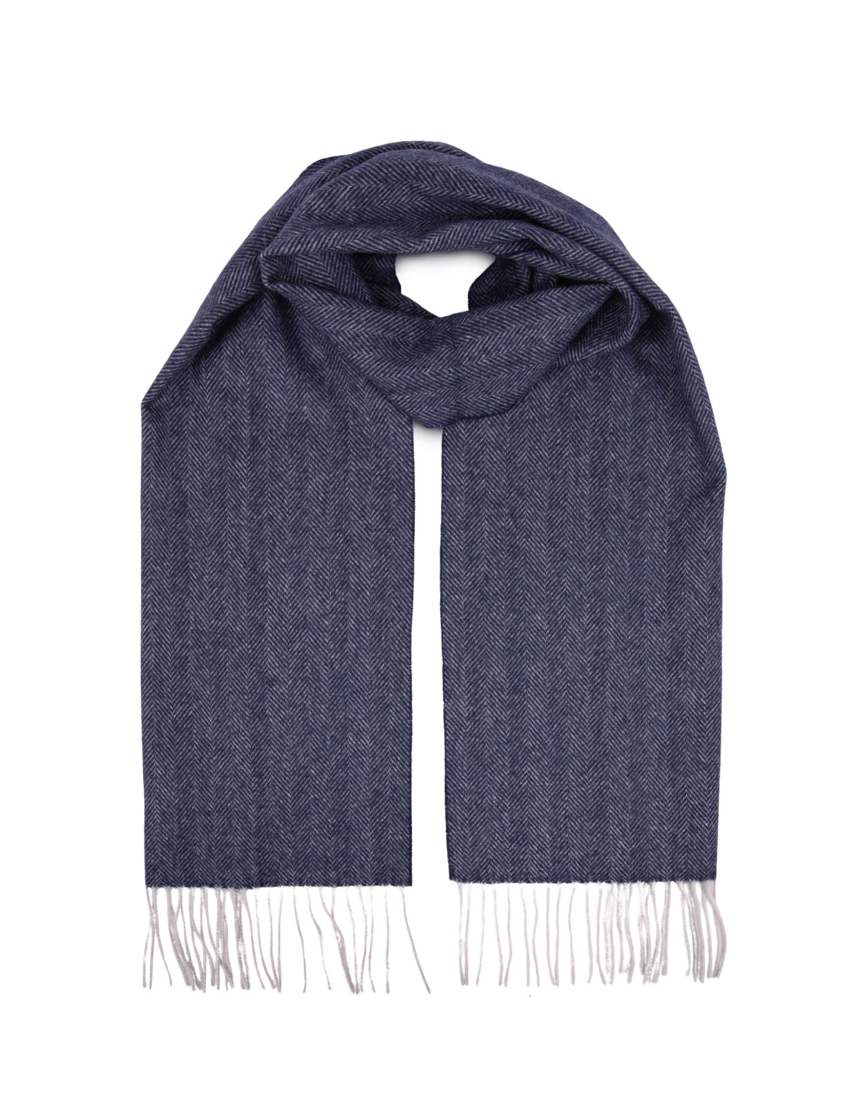 Scarf Cashmere Navy Fiskben