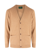 Cornwall Cardigan Lammull Brun Stl 48