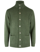 Landford Cardigan Lammull Mossgrön Stl 56