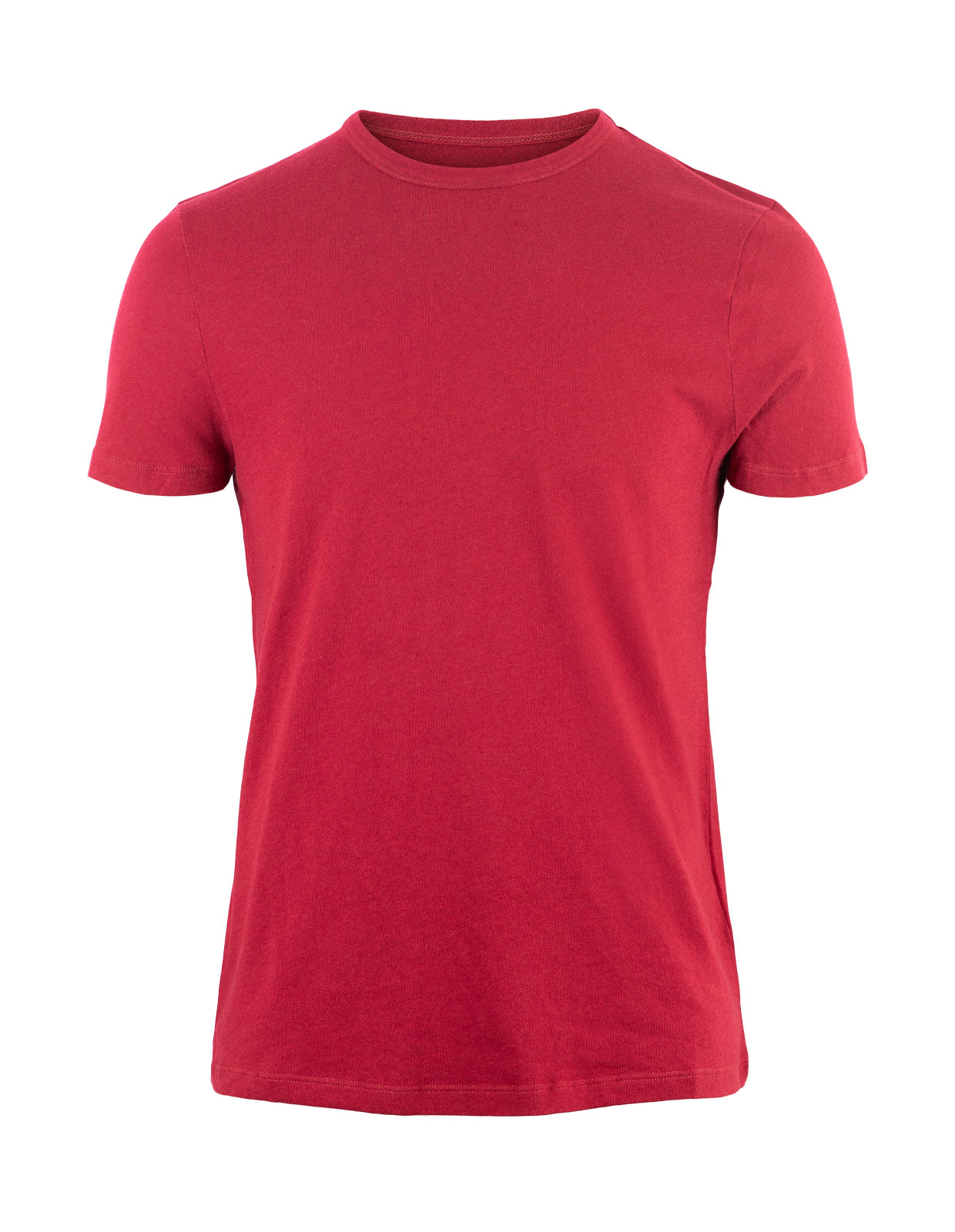 Round Neck T-Shirt Cotton Cashmere Grenat