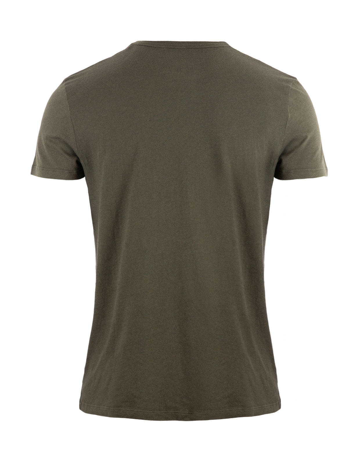 Round Neck T-Shirt Cotton Cashmere Deep Green