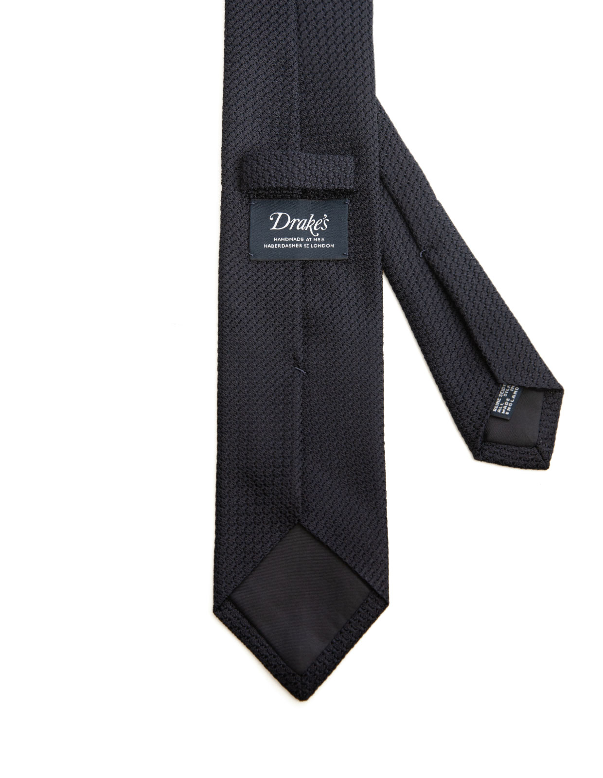 Grenadine Tie Lined Large Knot Navy