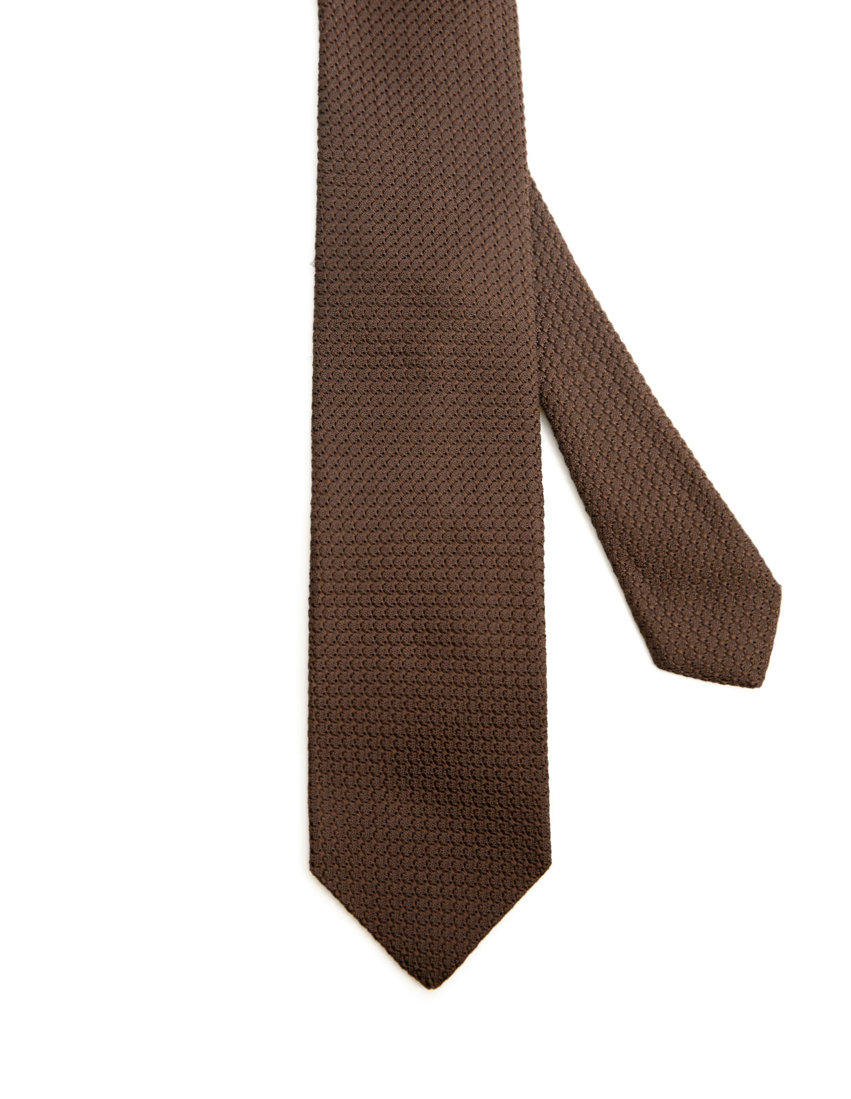 Grenadine Tie Lined Large Knot Brown