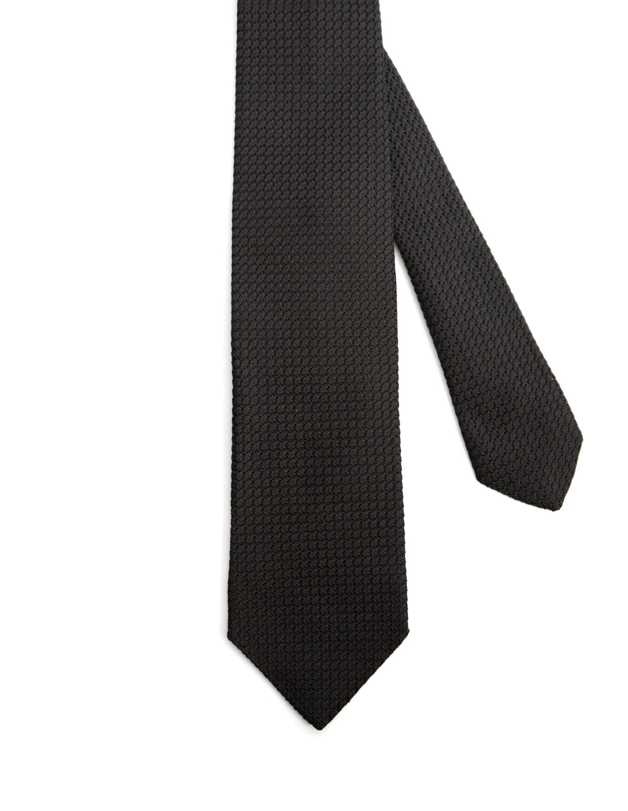 Grenadine Tie Lined Large Knot Black