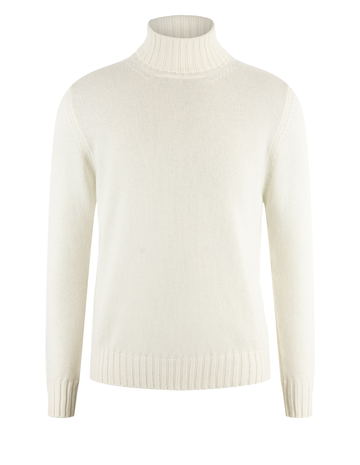 Turtleneck Pure Cashmere Sweater White