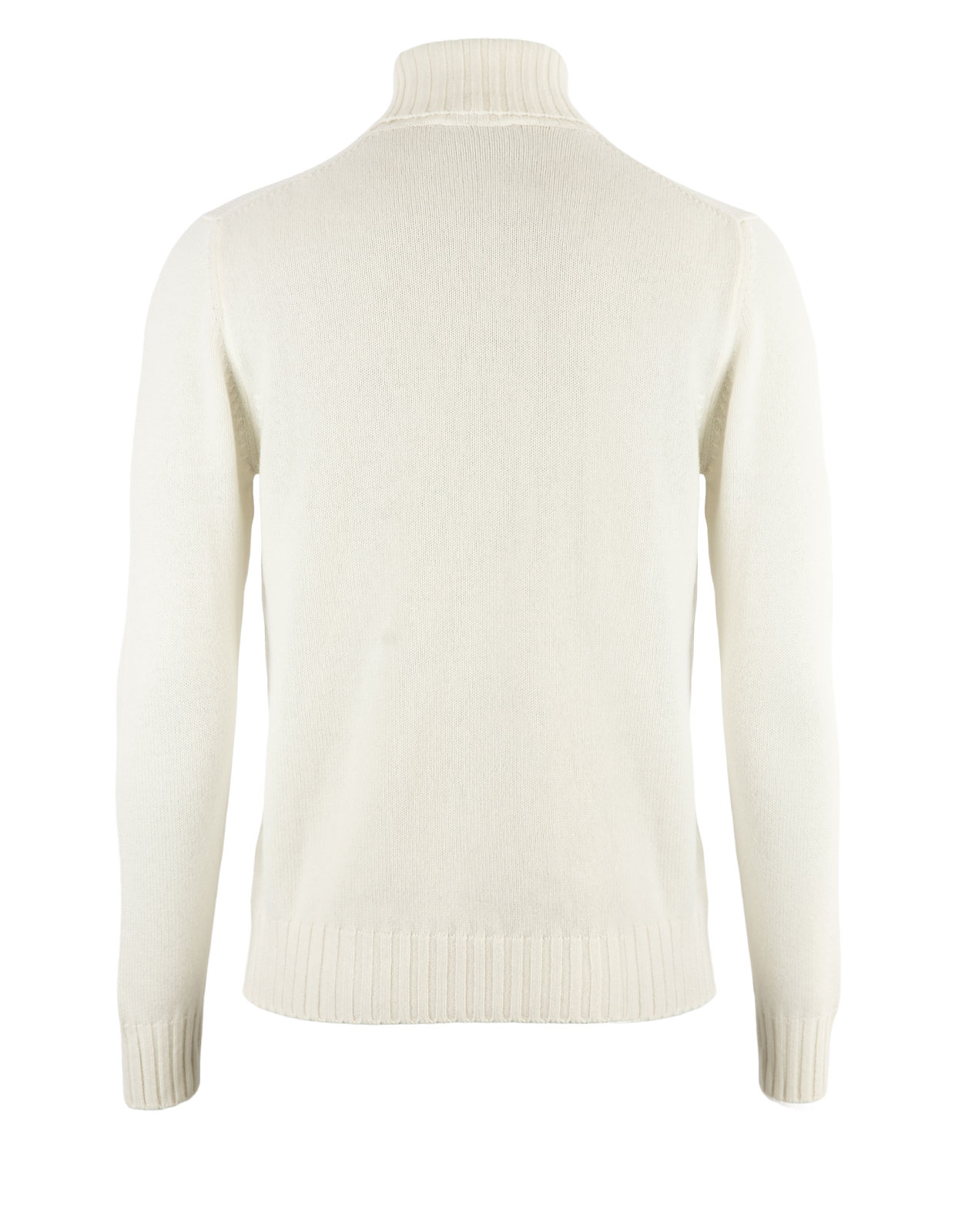 Turtleneck Pure Cashmere Sweater White Stl 56