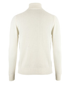 Turtleneck Pure Cashmere Sweater White Stl 46