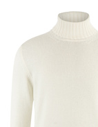 Turtleneck Pure Cashmere Sweater White Stl 52