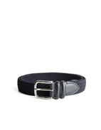 Woven Stretched Rayon Belt Navy Blue 110