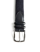 Woven Stretched Rayon Belt Navy Blue