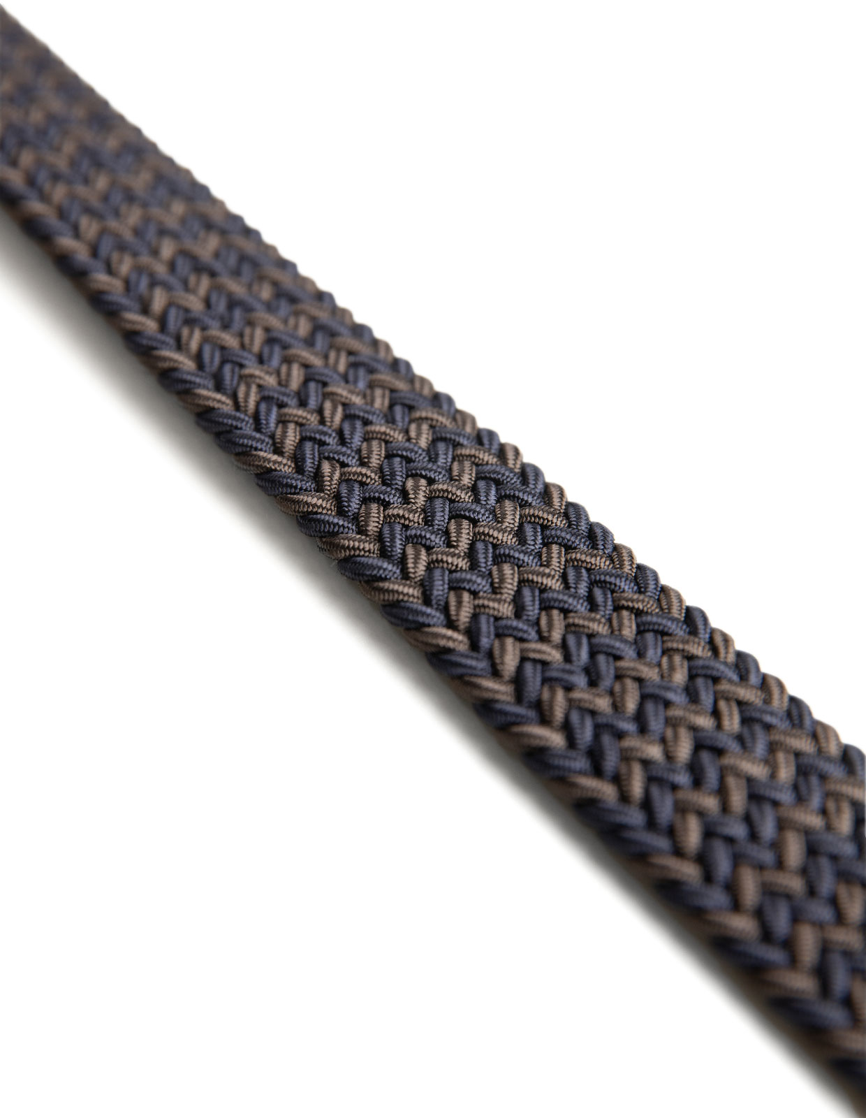 Woven Stretched Rayon Belt Navy/Brown