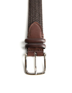 Woven Stretched Rayon Belt Dark Brown Stl 110