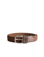 Woven Stretched Rayon Belt Multi Brown 95