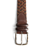 Woven Stretched Rayon Belt Multi Brown Stl 110