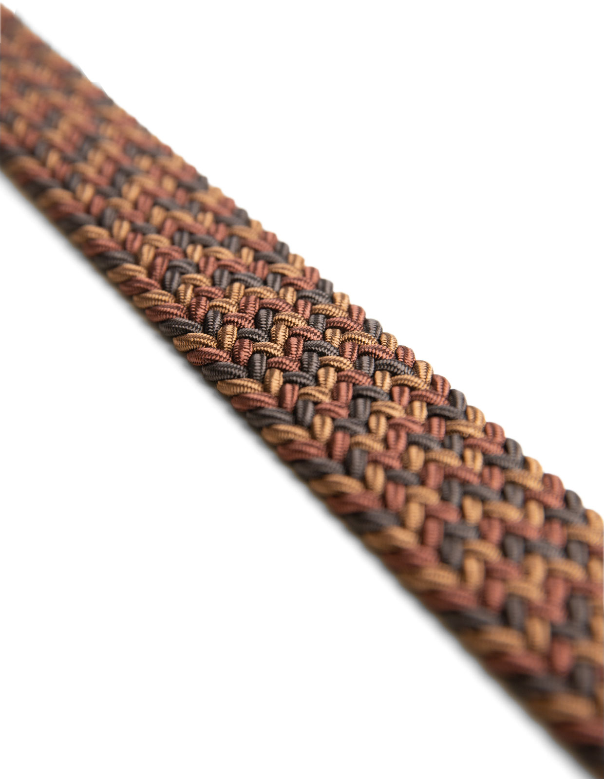 Woven Stretched Rayon Belt Multi Brown