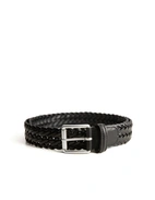 Braided Leather Belt Black