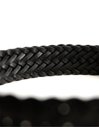 Braided Leather Belt Black Stl 110
