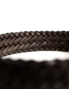 Braided Leather Belt Brown Stl 105