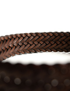 Braided Leather Belt Cognac
