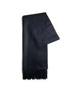 Pure Cashmere Scarf Solid Melange Navy