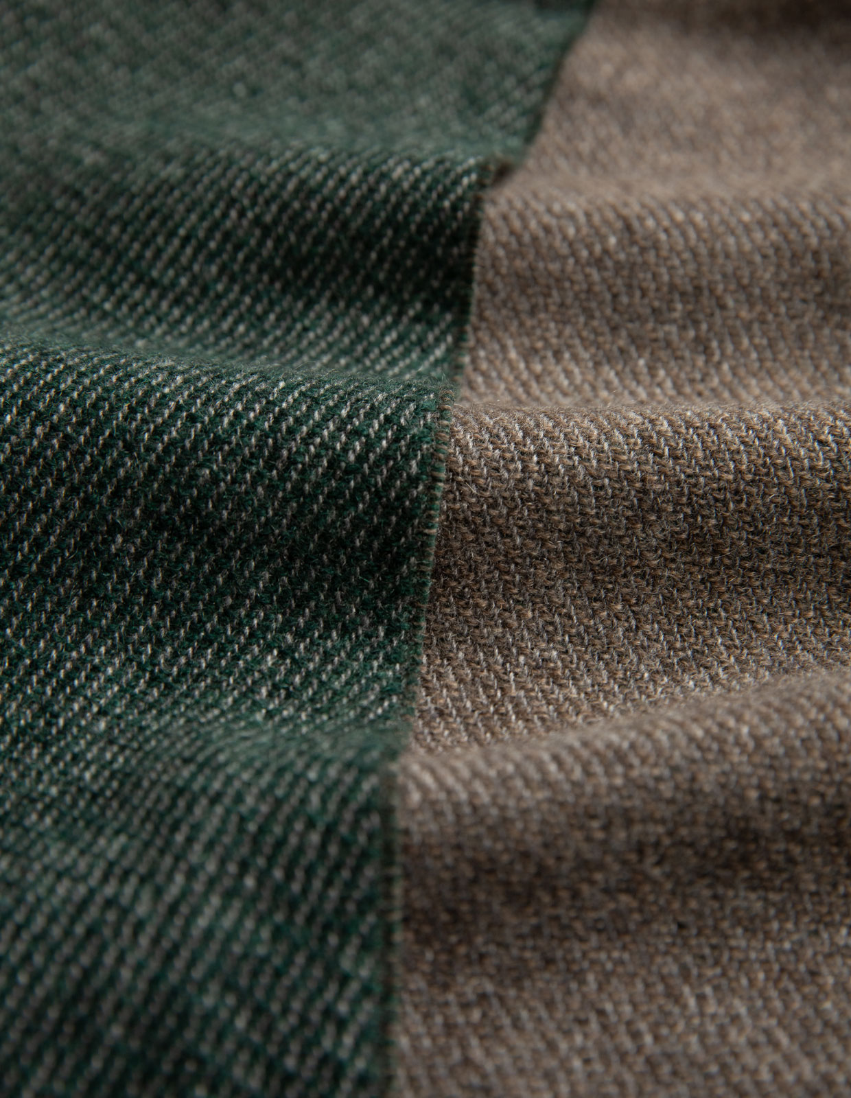 Halsduk Tvåsidig Cashmere Grön/Grå One Size