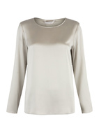 Moldava Blus Siden Gråbeige