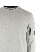Diagonal Fleece Sweater M Grey Melange