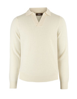 Sartorial Polo Shirt Wool Cashmere Naturale