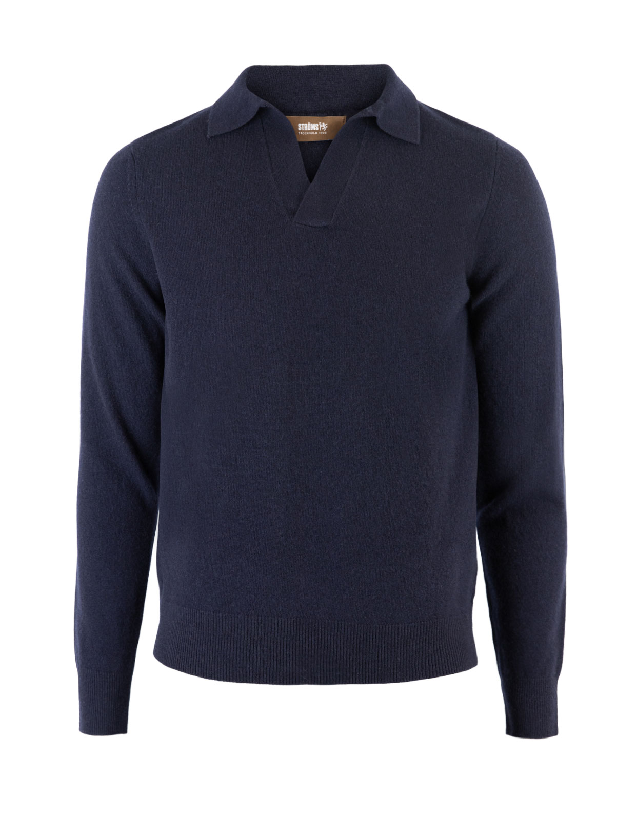 Sartorial Open Polo Tröja Ull/Cashmere Blå