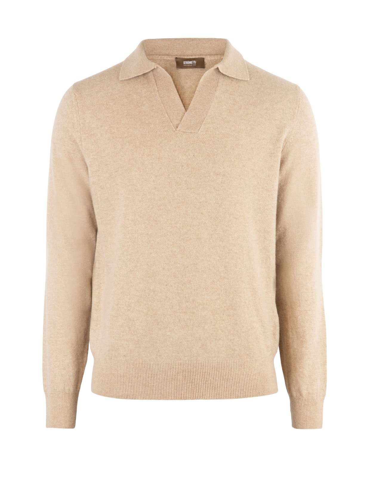 Open Polo Tröja Ull/Cashmere Beige Stl S