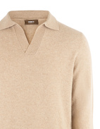 Sartorial Polo Shirt Wool Cashmere Beige