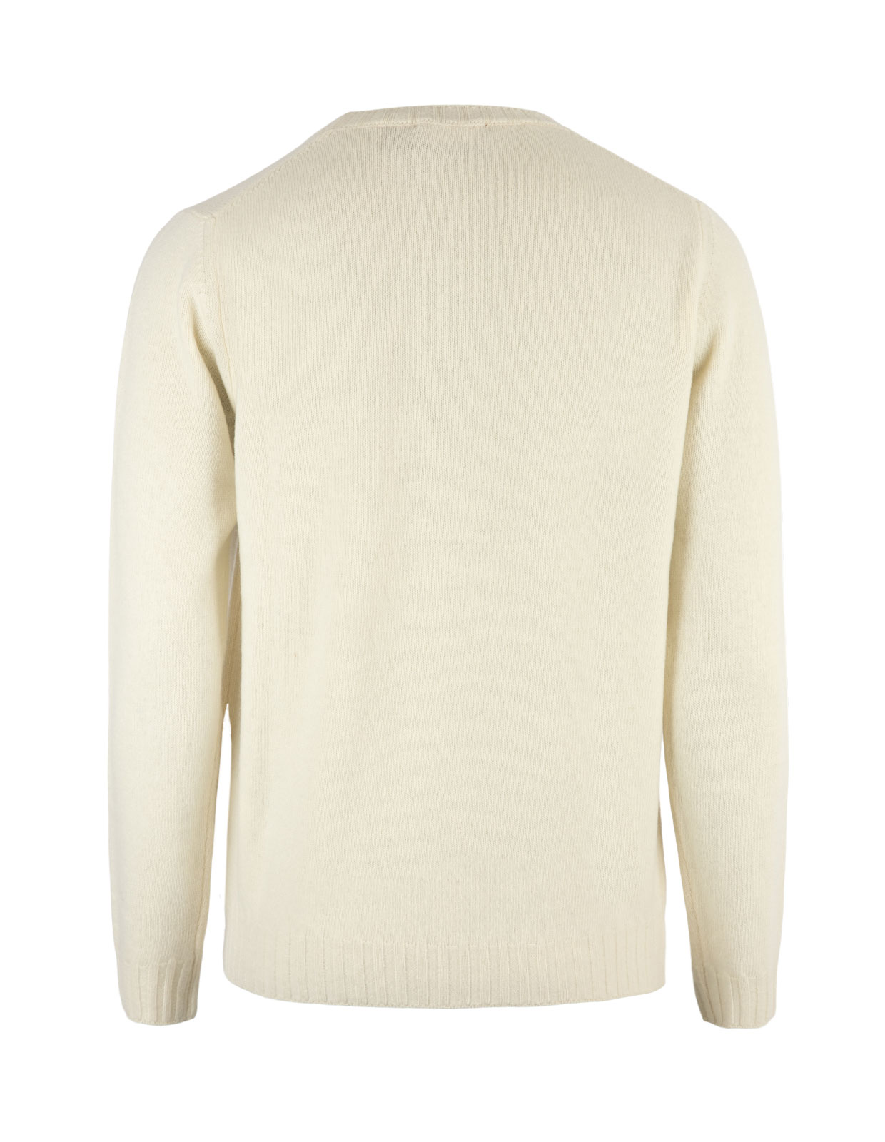 Crew Neck Sweater Wool Cashmere Naturale