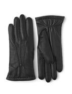 Peccary Handsewn Cashmere Lined Gloves Black