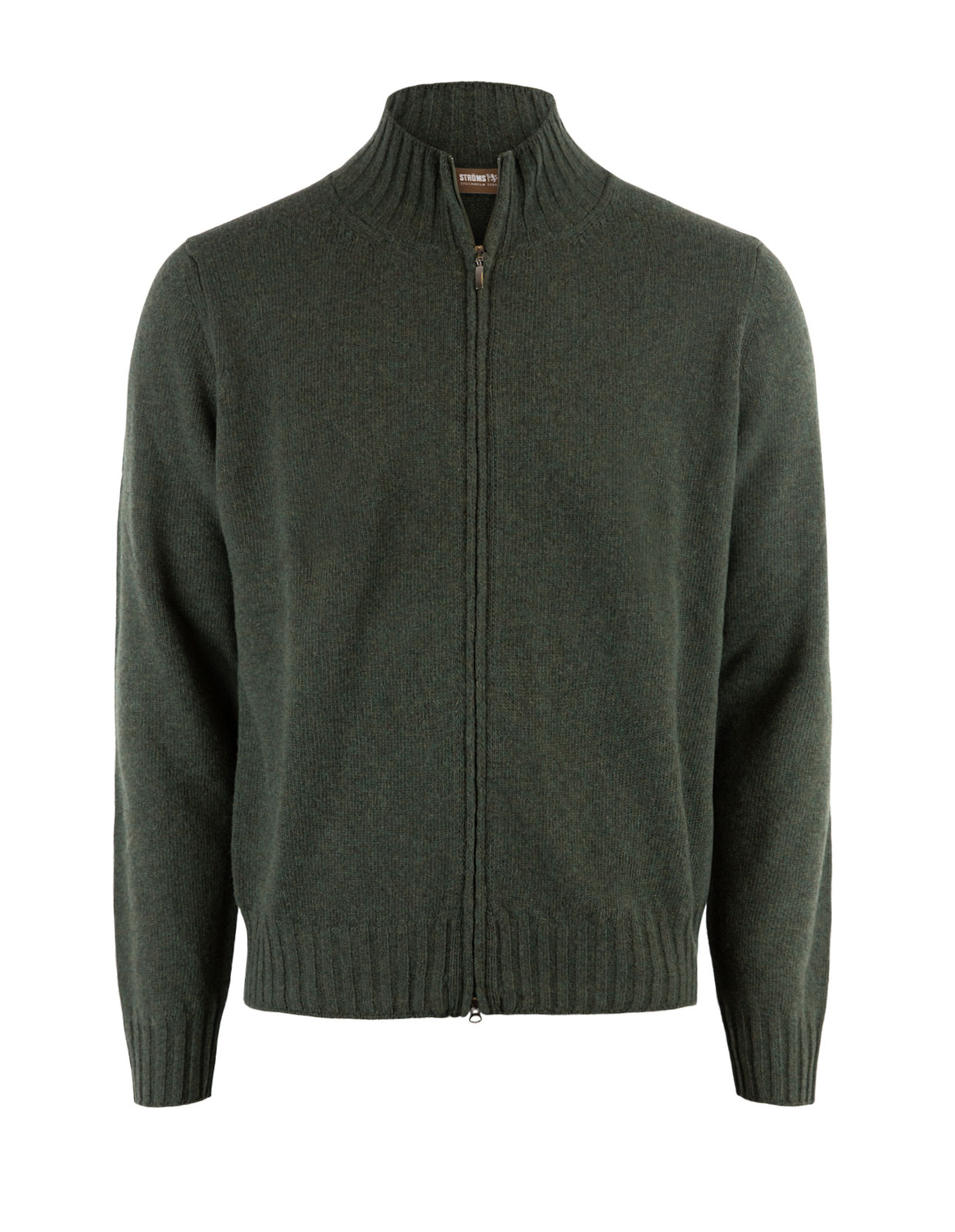 Full Zip Wool Cashmere Green
