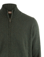 Full Zip Wool Cashmere Green