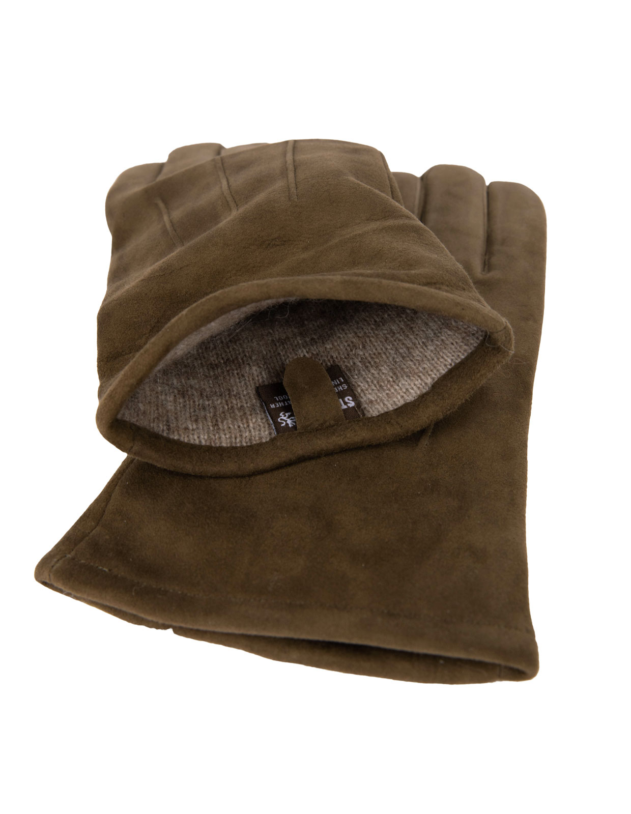 Classic Suede Gloves Olive Green Stl 8