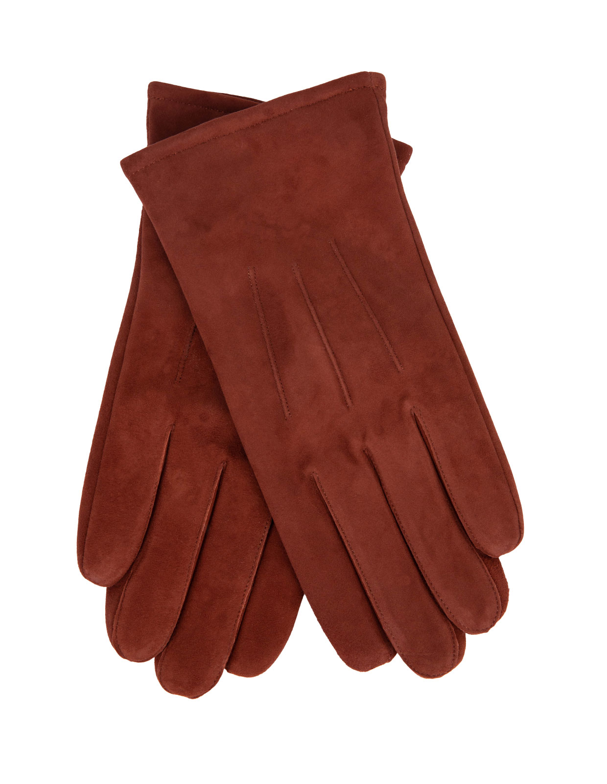 Classic Suede Gloves Red/Brown