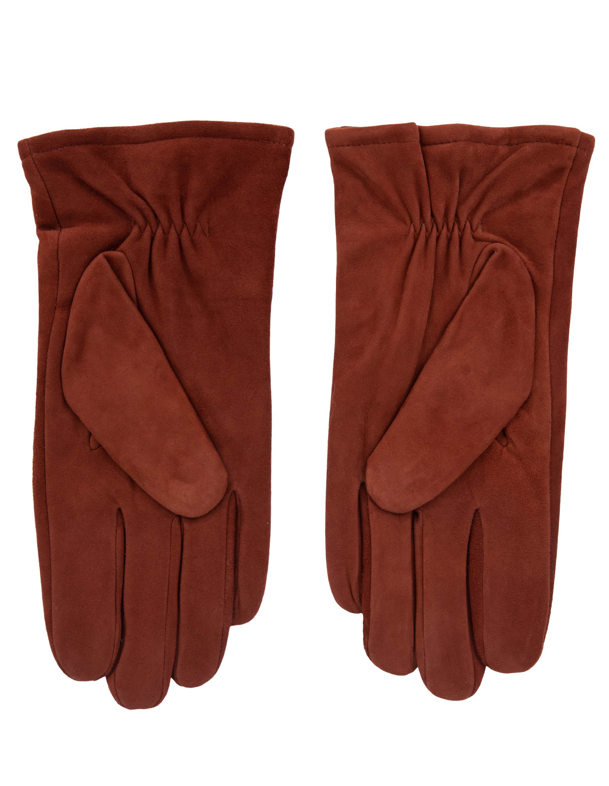 Classic Suede Gloves Red/Brown