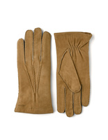 Arthur Wool Lined Suede Gloves Camel