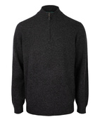 Sutherland Half Zip Mock Neck Charcoal Stl 58