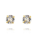 Classic Studs Earring Gold Crystal