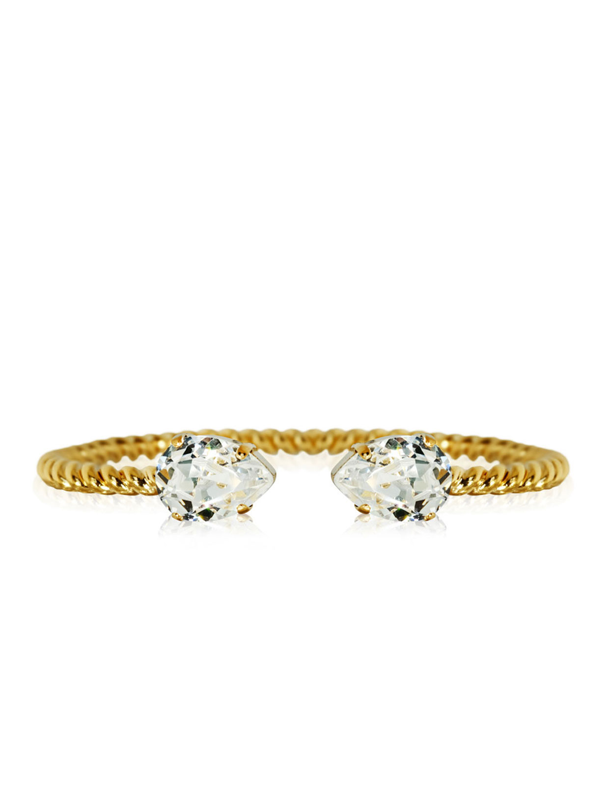 Mini Drop Armband Guld/Kristall One Size