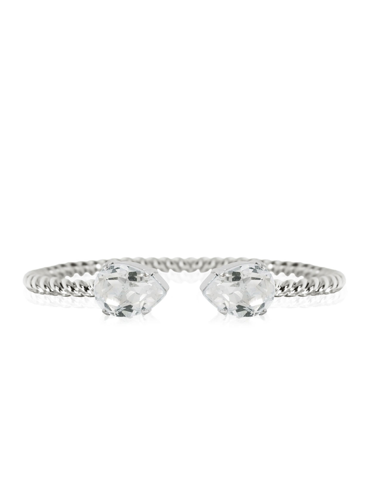 Mini Drop Bracelet Rhodium Crystal