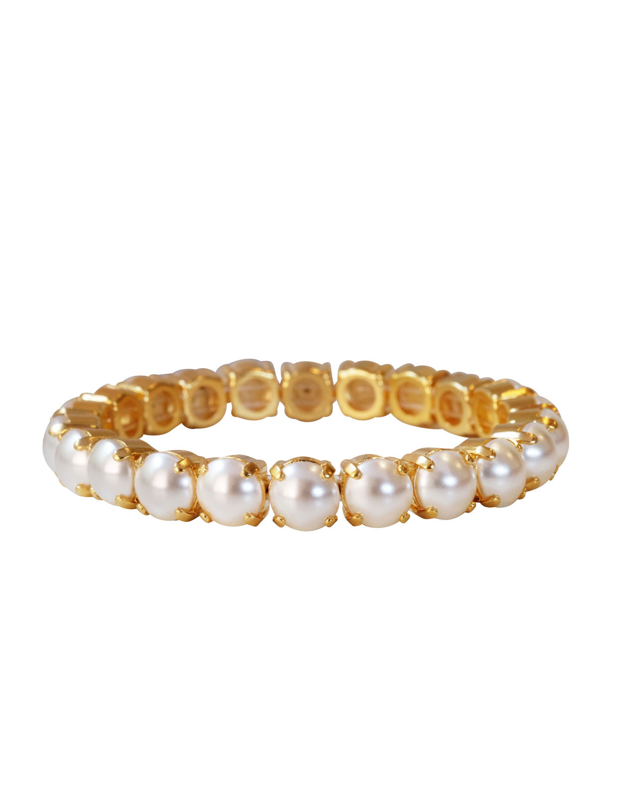 Gia Studs Bracelet Gold Pearl