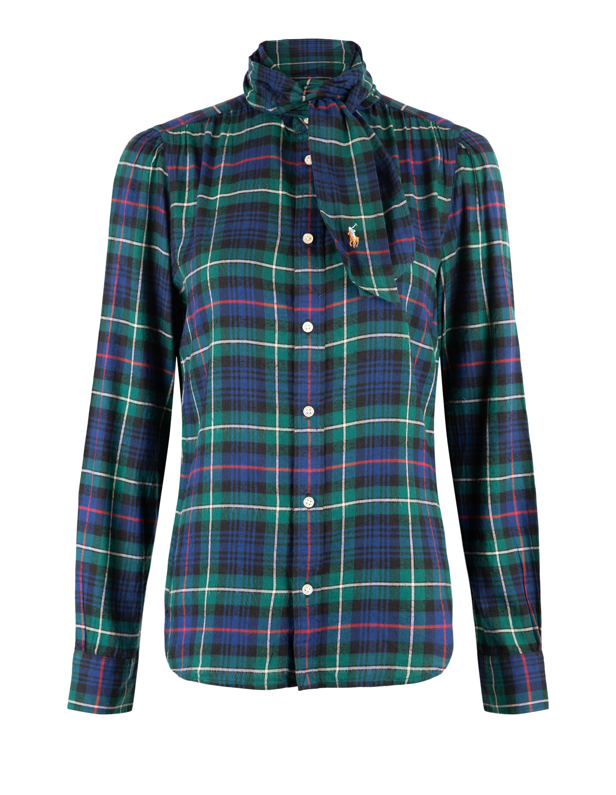 Checked Blouse Navy Plaid