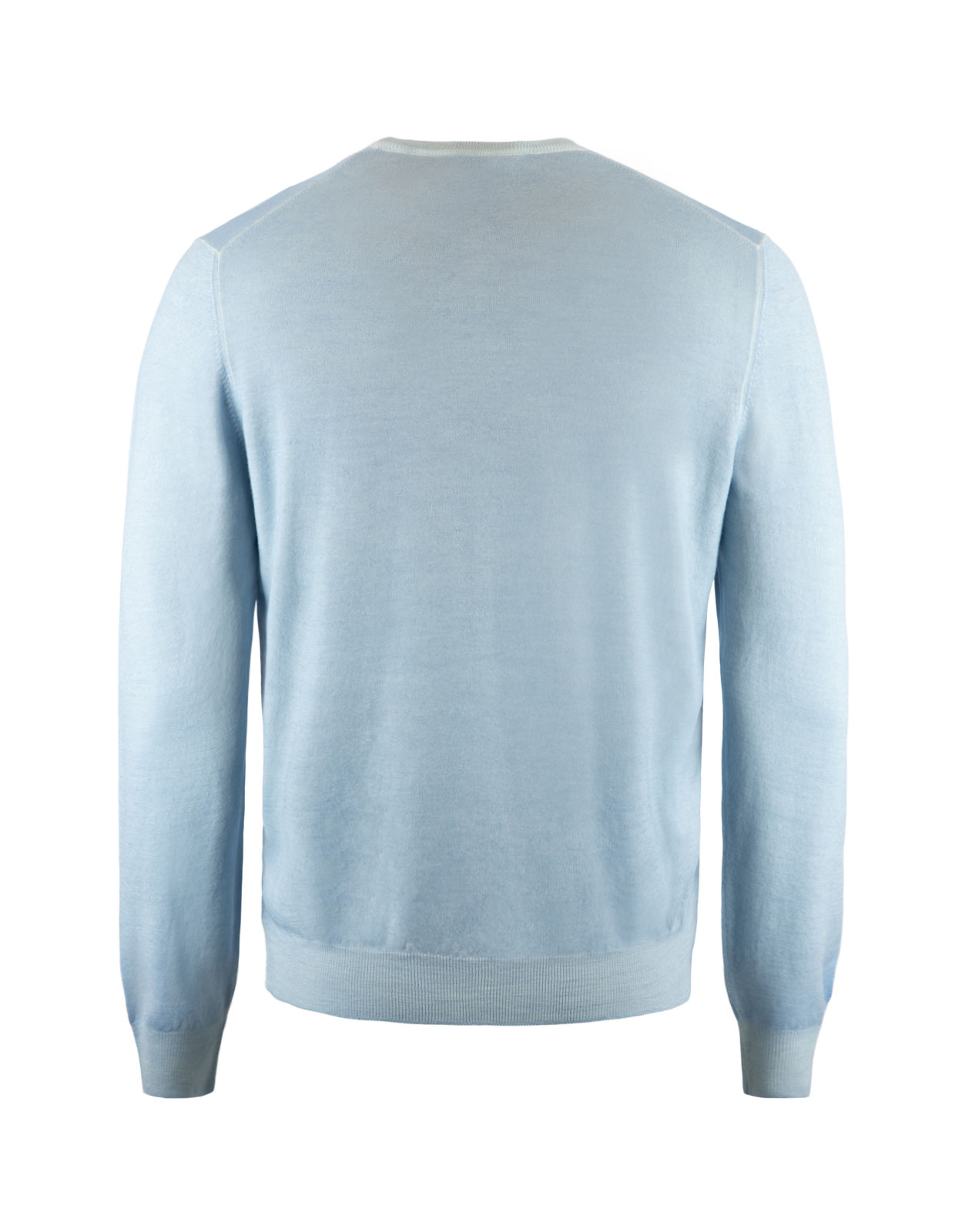 Crew Neck Vintage Summer Merino Light Blue Stl 56
