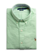 Slim Fit Lightweight Oxford Shirt Oasis Green